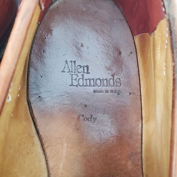 Allen Edmonds Cody Tassel Kiltie Loafers Shoes Leather Slip On Sz 11.5 D Brown - Picture 10 of 14